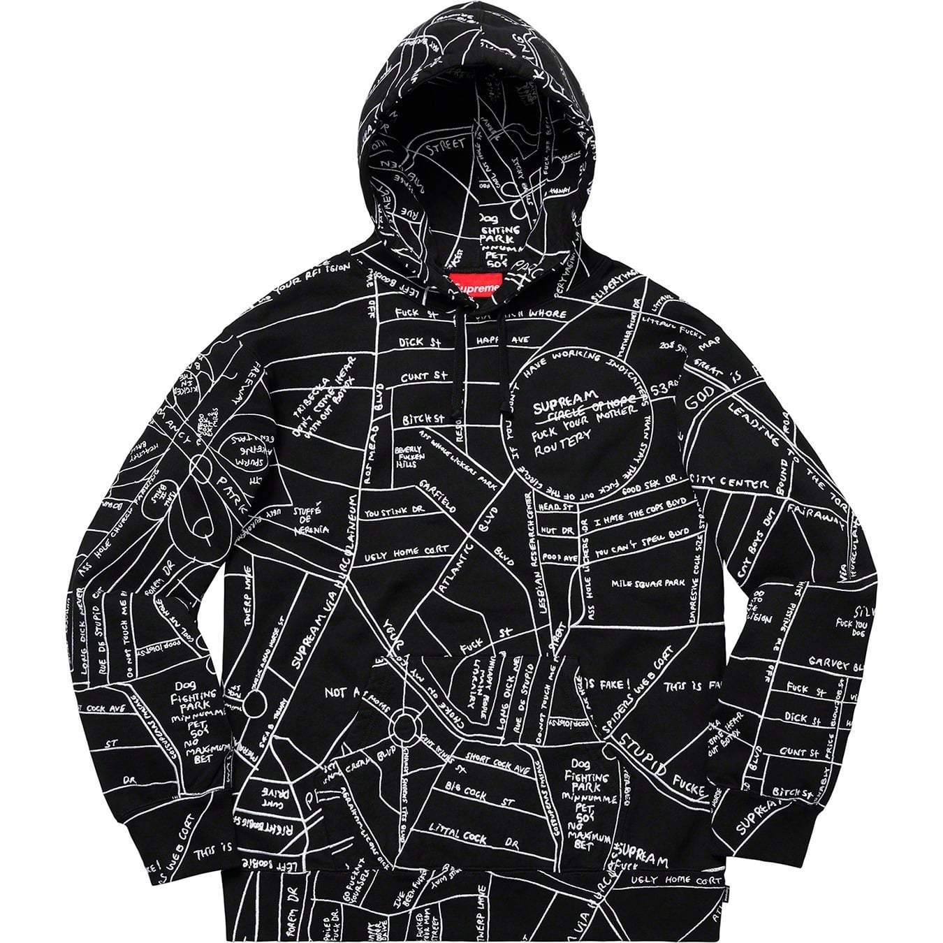Gonz Embroidered Map Hooded Sweatshirt view 4